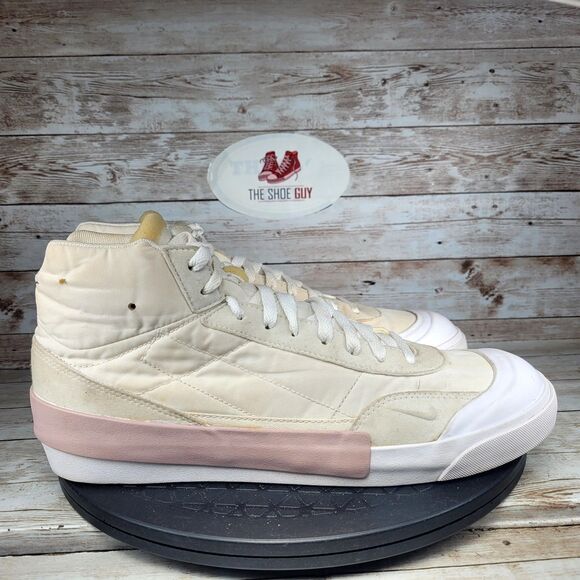 Nike Drop Type Men's Size 9.5 Mid White Stone Mauve Athletic Shoes - Picture 1 of 12